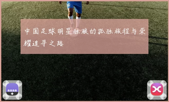 中国足球明星独狼的孤独旅程与荣耀追寻之路